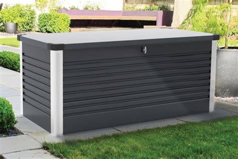 metal lockable outdoor storage box|lockable outside storage boxes waterproof.